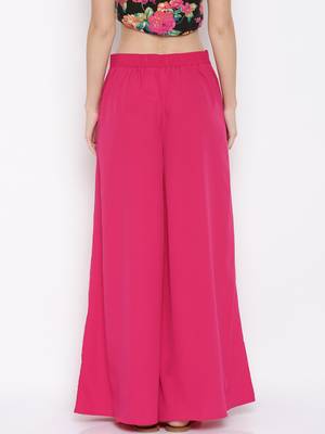 Rani Pink Crepe Material Palazzo 3