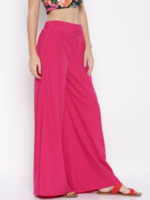 Rani Pink Crepe Material Palazzo 4