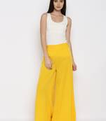 Yellow Crepe Material Palazzo