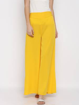 Yellow Crepe Material Palazzo 2