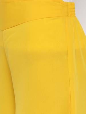 Yellow Crepe Material Palazzo 5