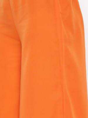 Orange Crepe Material Palazzo 5
