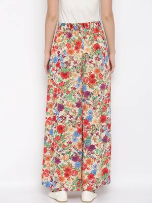 multicolor Crepe Flared Printed Palazzo 3