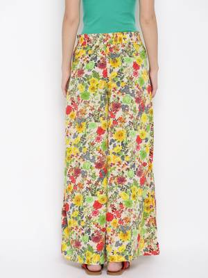 multicolor Crepe Flared Printed Palazzo 3