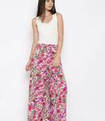 multicolor Crepe Flared Printed Palazzo