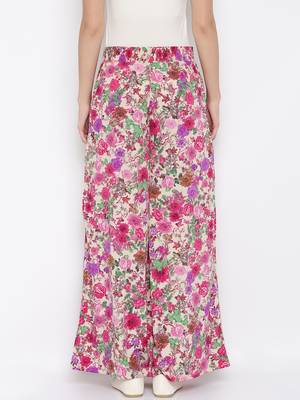 multicolor Crepe Flared Printed Palazzo 3