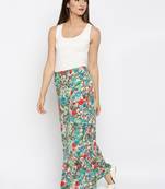 multicolor Crepe Flared Printed Palazzo