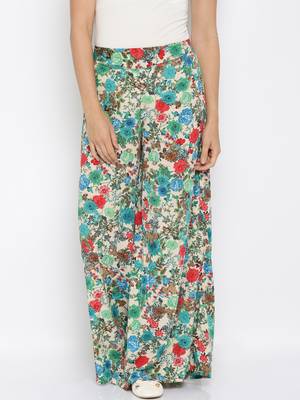 multicolor Crepe Flared Printed Palazzo 2