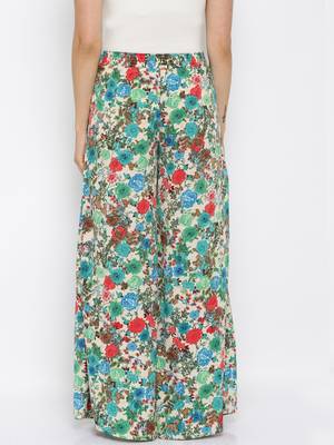multicolor Crepe Flared Printed Palazzo 3