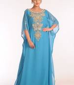 Firozy Georgette Embroidered Stitched Islamic Kaftans