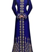 Navy Blue Georgette Embroidered Islamic Kaftans