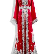 Red Georgette Embroidered Islamic Kaftans