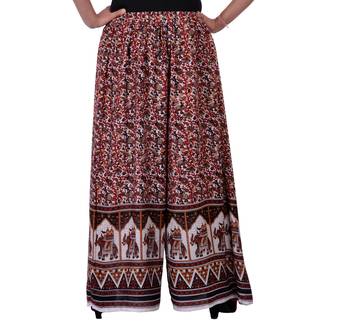 Red Jaipuri Printed Cotton Palazzo 2