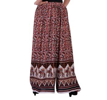 Red Jaipuri Printed Cotton Palazzo 3