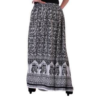 Black Jaipuri Printed Cotton Palazzo 3
