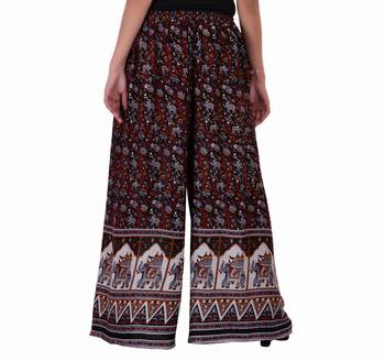 Black Jaipuri Printed Cotton Palazzo 2