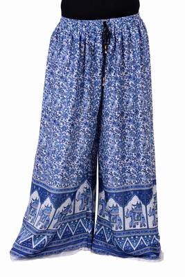Purple Jaipuri Printed Cotton Palazzo 1