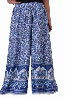 Purple Jaipuri Printed Cotton Palazzo