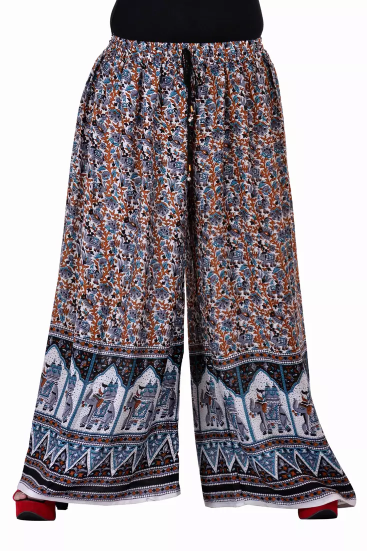 Multicolor Jaipuri Printed Cotton Palazzo
