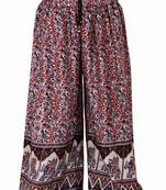 Red Jaipuri Printed Cotton Palazzo