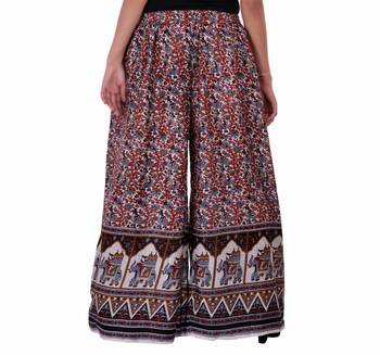 Red Jaipuri Printed Cotton Palazzo 2