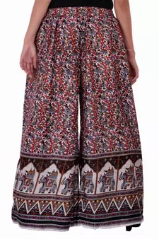 Red Jaipuri Printed Cotton Palazzo