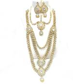 White stone nice bridal necklace set