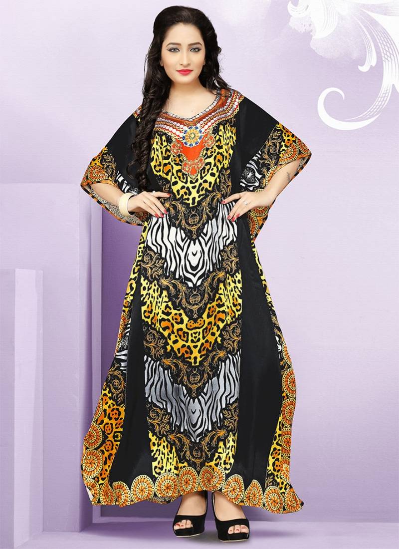 Stylish Colorful Printed Caftan Online For Classy Appearance