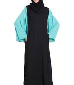 Black Polycrepe Plain Islamic Abaya