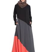 Multicolor Polycrepe Plain Islamic Abaya