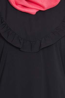 Black Polycrepe Plain Islamic Abaya 4