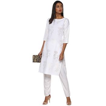 White crepe crepe stitched kurti 1