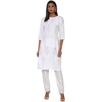 White crepe crepe stitched kurti 2