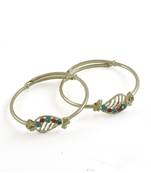 Traditional Crystal Silver Plated Bracelet And Kadas For Baby Boys & Girls