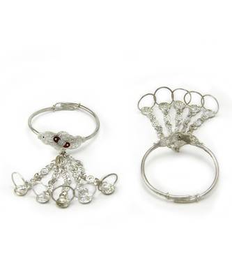 Traditional Silver Plated Cuff Bracelet And Kadas For Baby Boys & Girls 3