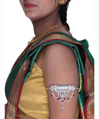 Handmade Very Classy Delicate Styled Silver Plated Beautiful Armlet And Bajuband 3