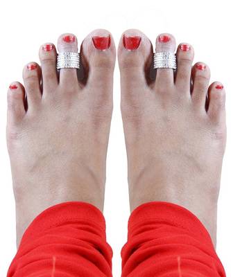Traditional Silver Plated Toe Ring And Jodavi For Womens And Girls 2