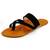 Awesome And Attractive Looking Black Cross Stripes Velvet Embellished Ladies Kolhapuri Chappal