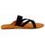 Awesome And Attractive Looking Black Cross Stripes Velvet Embellished Ladies Kolhapuri Chappal