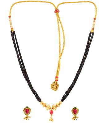 Handmade Jewellery Combo Pack Of Two Traditional, Ethnic And Antique Gold Plated Necklace And Earrings Set 3