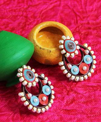 Multicolor Crystal Plain Earrings 2