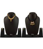 Handmade Jewellery Combo Pack Of Two Traditional, Ethnic And Antique Gold Plated Necklace And Earrings Set