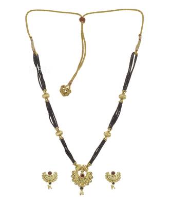 Handmade Jewellery Combo Pack Of Two Traditional, Ethnic And Antique Gold Plated Necklace And Earrings Set 3