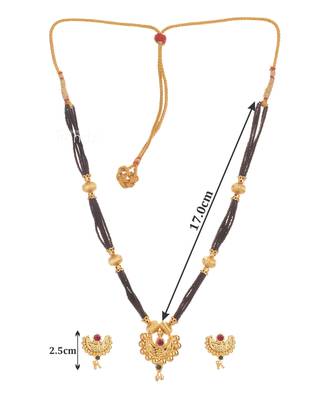 Handmade Jewellery Combo Pack Of Two Traditional, Ethnic And Antique Gold Plated Necklace And Earrings Set 5
