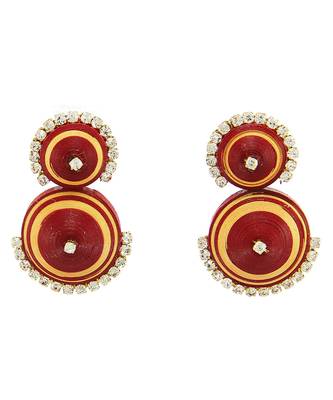 Multicolor Crystal Plain Earrings 1