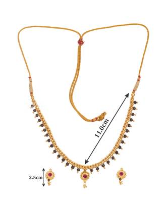 Handmade Jewellery Combo Pack Of Two Traditional, Ethnic And Antique Gold Plated Necklace And Earrings Set 5
