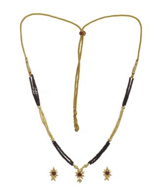 Handmade Jewellery Combo Pack Of Two Traditional, Ethnic And Antique Gold Plated Necklace And Earrings Set 3