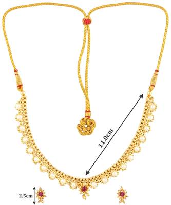 Handmade Jewellery Combo Pack Of Two Traditional, Ethnic And Antique Gold Plated Necklace And Earrings Set 4