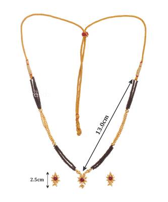 Handmade Jewellery Combo Pack Of Two Traditional, Ethnic And Antique Gold Plated Necklace And Earrings Set 5