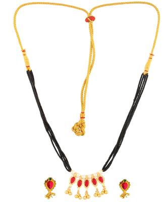 Handmade Jewellery Combo Pack Of Two Traditional, Ethnic And Antique Gold Plated Necklace And Earrings Set 3